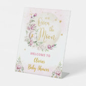 Panneau de bienvenue Fleur de Lune Rose (Recto)