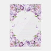 Panneau de Bienvenue Mariage Papillons Violets (Recto)