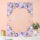 Panneau de Bienvenue Mariage Papillons Violets (Mariage)