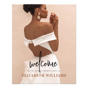 Panneau de bienvenue photo simple et minimal pour 