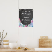Panneau de bienvenue Poster Mariage Succulentes Af (Cuisine)