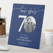 Panneau de bienvenue pour 70e anniversaire Bleu | (In SItu)