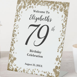 Panneau de bienvenue pour 79e anniversaire élégant