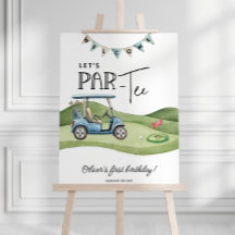 Panneau de bienvenue pour anniversaire de golf, to