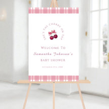 Panneau de bienvenue pour Baby Shower Coquette Che