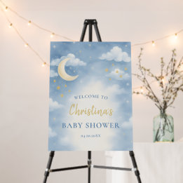 Panneau de bienvenue pour Baby Shower « Over the M