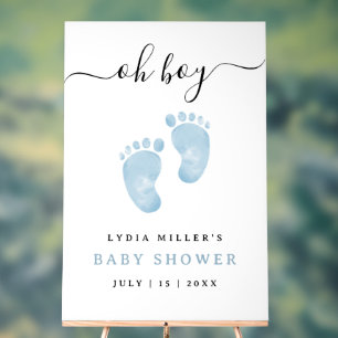 Panneau de bienvenue pour Baby Shower Pieds de Béb