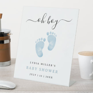 Panneau de bienvenue pour Baby Shower Pieds de Béb