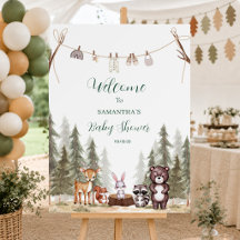 panneau de bienvenue pour baby shower sur le thème