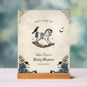 Panneau de bienvenue pour Baby Shower Vintage Rock