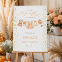 Panneau de bienvenue pour Baby Shower Wildflower L