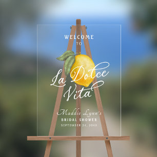 Panneau de bienvenue pour la Baby Shower La Dolce