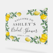 Panneau de bienvenue pour la fête de mariage à thè (Angle)