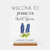 Panneau de bienvenue pour la fête de mariage Blueb (Recto)