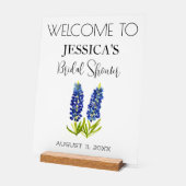 Panneau de bienvenue pour la fête de mariage Blueb (Angle)