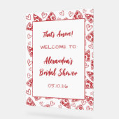 Panneau de bienvenue pour la fête de mariage de Th (Angle)