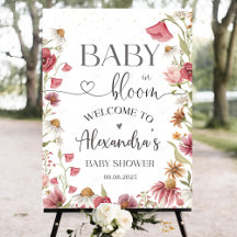 Panneau de bienvenue pour la garden-party de baby