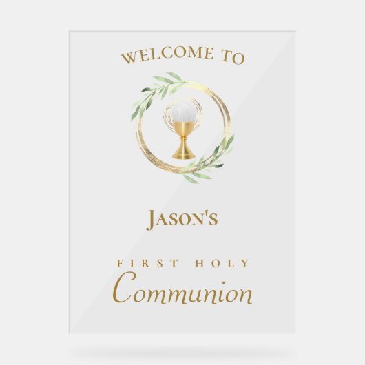 Panneau de bienvenue pour la Première Communion (Recto)