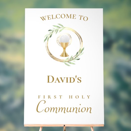 Panneau de bienvenue pour la première communion (Neutre)