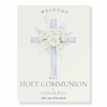 Panneau de bienvenue pour la première communion, c