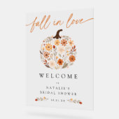 Panneau de bienvenue pour mariage automnal à thème (Angle)