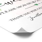 Panneau de bienvenue pour notre livre d'or Shower (Coin)