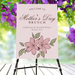 Panneau de bienvenue pour un brunch élégant de fêt