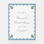 Panneau de bienvenue pour une Baby Shower Fleurs d (Recto)