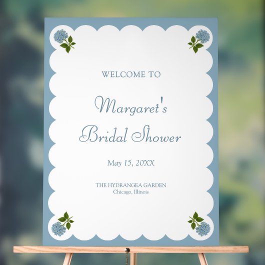 Panneau de bienvenue pour une Baby Shower Fleurs d (Neutre)