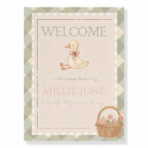 Panneau de bienvenue pour une baby shower Silly Li