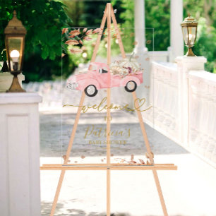 Panneau de bienvenue pour une baby shower sur le t