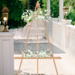 Panneau de bienvenue pour une baby shower sur le t