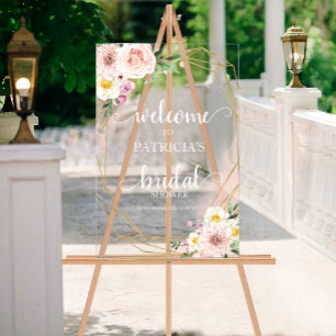 Panneau de bienvenue pour une fête prénuptiale ave