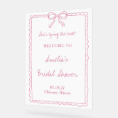 Panneau de bienvenue pour une fête prénuptiale ave (Angle)