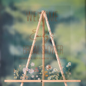 Panneau de bienvenue pour une fête prénuptiale Boh (Neutre)