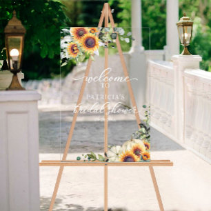 Panneau de bienvenue pour une fête prénuptiale d'a