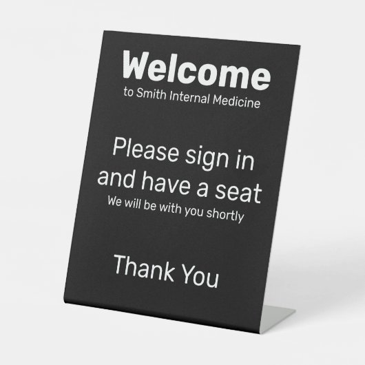 Panneau de bienvenue S'identifier Asseyez-vous Cab (Recto)
