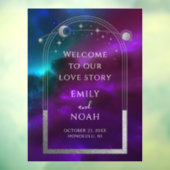 Panneau de bienvenue Soleil Lune Étoiles Violet Tu (Feuille 3)