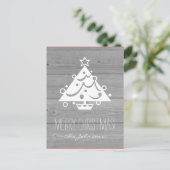 Panneau de bois rustique chic carte de Noël (Debout devant)