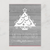 Panneau de bois rustique chic carte de Noël (Devant)