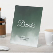 Panneau de boissons modernes aquarelle vert foncé (In SItu)