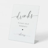 Panneau de Buvette Moderne Élégant pour Mariage (Recto)