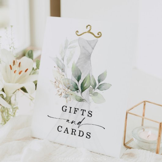 Panneau de Cadeaux de Fête de Mariage à l'Aquarell