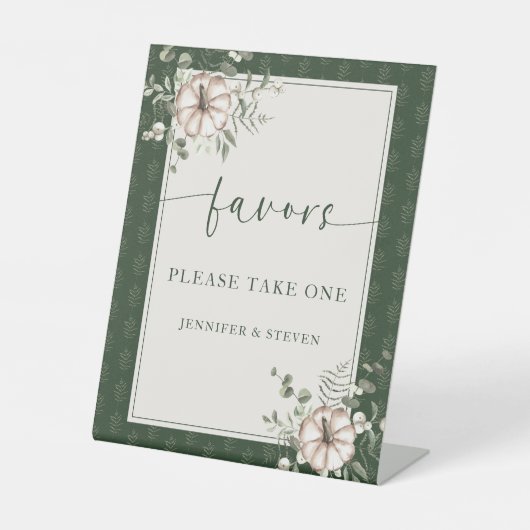 Panneau de cadeaux de mariage Classy Rustic automn (Recto)