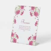 Panneau de cadeaux de mariage Rose rose vif (Recto)
