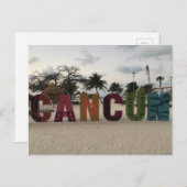 Panneau de Cancun – Playa Delfines, Carte postale  (Devant / Derrière)