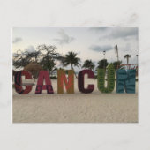 Panneau de Cancun – Playa Delfines, Carte postale  (Devant)