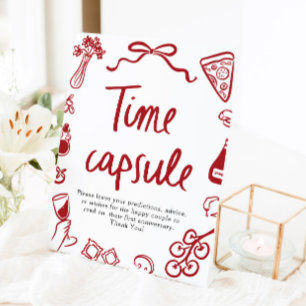 Panneau de capsule temporelle de douche de mariage