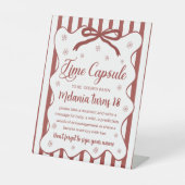 Panneau de capsule temporelle d'hiver rouge (Recto)