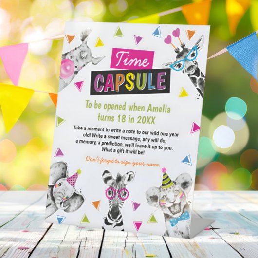 Panneau de capsule temporelle pour l'anniversaire